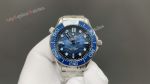 Omega Seamaster 300m 2824 Movement 42mm Blue Face SS/Rubber Band Watch